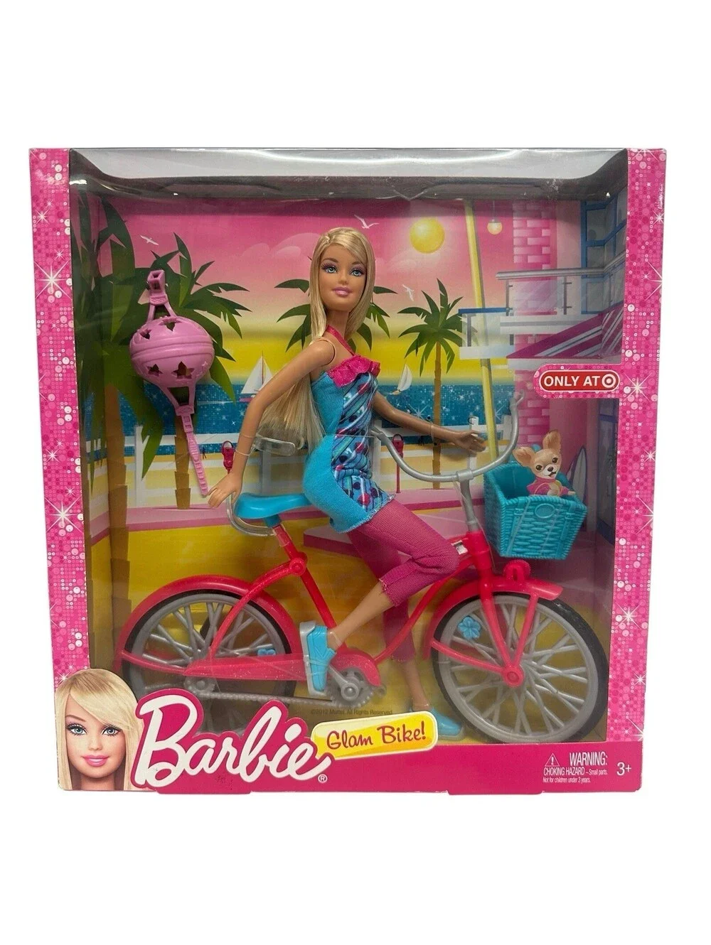2011 Barbie Glam Bike Barbie doll legs move as she rides Target Exclusive Mattel